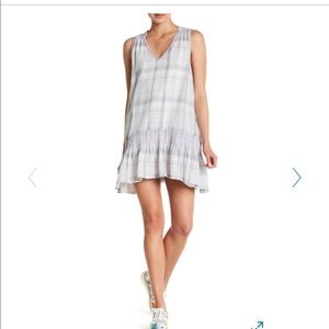 Free People come run with me plaid minidress new